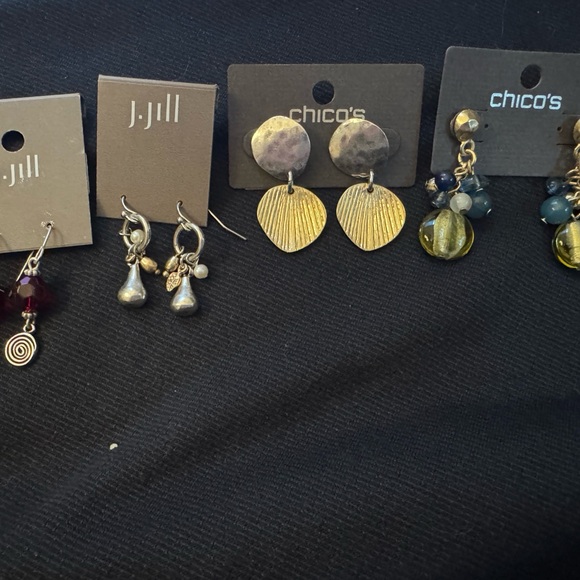 NWT BUNDLE Chico's J Jill Gold & Silver Earrings 4 pairs Pierced ears MSRP $109 - Picture 6 of 16